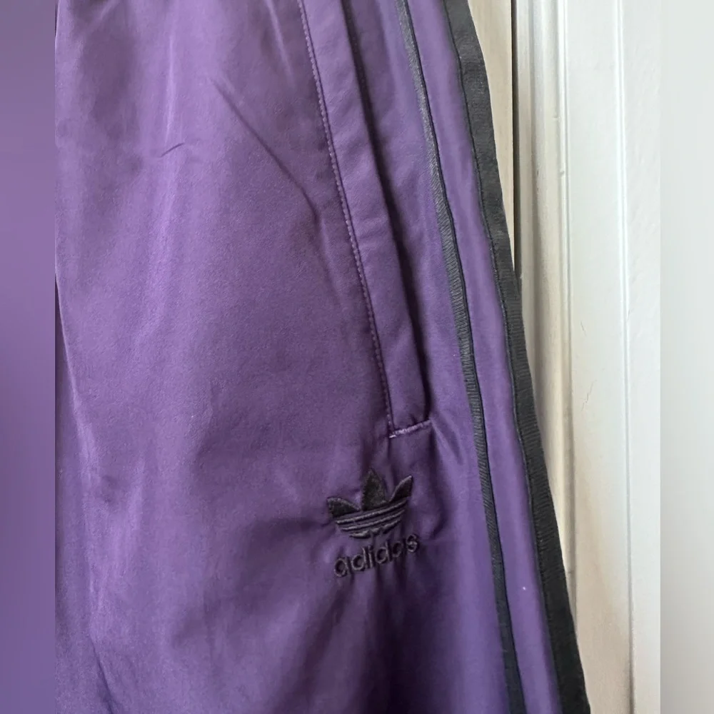 Adidas Adicolor Purple Satin Wide-leg Track Pants - Picture 5 of 9